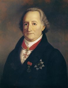 Retrato de Johann Wolfgang Goethe (1749-1832) com decorações